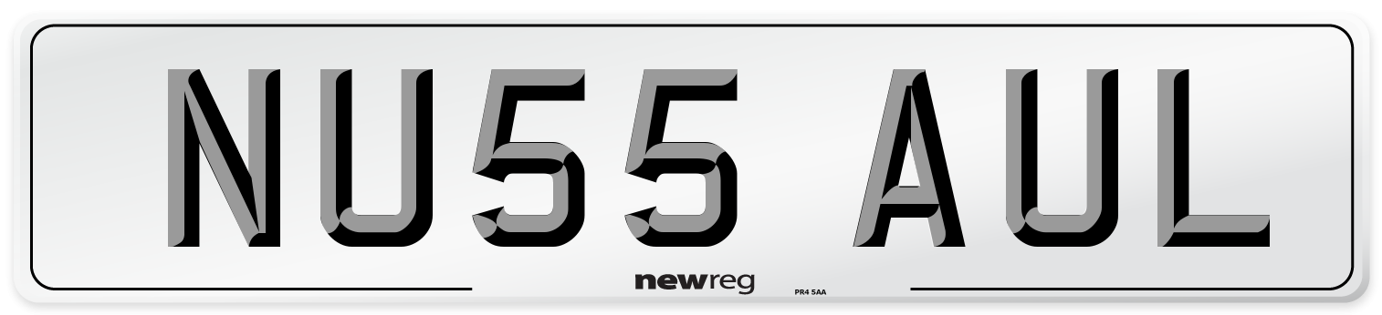 NU55 AUL Number Plate from New Reg